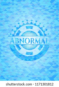 Abnormal realistic sky blue mosaic emblem
