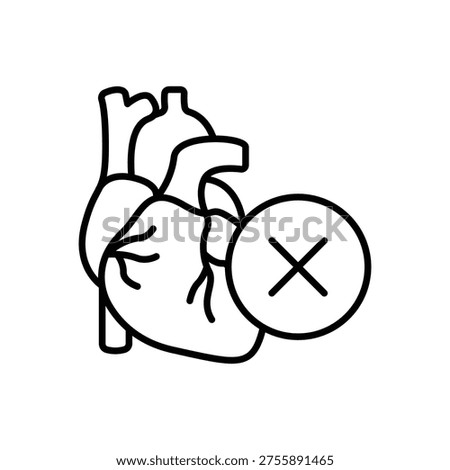 Abnormal Result Warning Line Icon: Medical Data Error