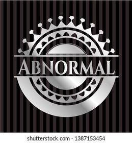 Abnormal silver badge or emblem. Vector Illustration. Mosaic.