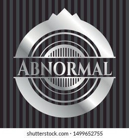 Abnormal silver shiny emblem]. Vector Illustration. Mosaic.