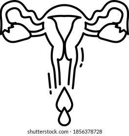 Abnormal Uterine Bleeding Concept, Extremely Heavy Period Vector Icon Design, In Vitro Fertilization Symbol On White Background, Pregnancy And Obstetrician Sign,