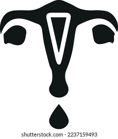 Abnormal Uterine Bleeding Concept, Extremely heavy period. Vector icon for web graphic.