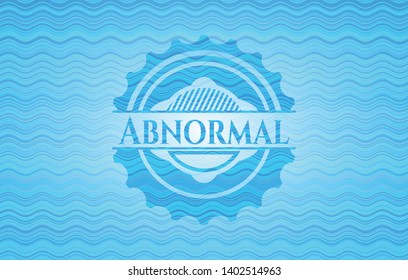 Abnormal water wave style emblem. Vector Illustration. Detailed.