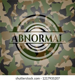 Abnormal written on a camo texture