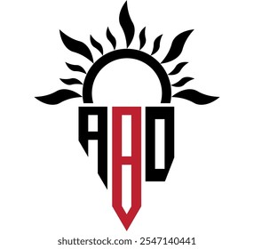 ABO Letter Logo Design. Initial letters ABO logo icon. Abstract letter ABO minimal vector logo design template.