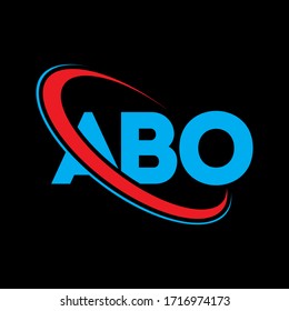 ABO letter logo design on white background. A B O letter design. A B O, abo, a b o