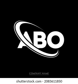 ABO logo. A B O design. White ABO letter. ABO, A B O letter logo design. Initial letter ABO linked circle uppercase monogram logo.