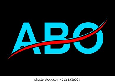 ABO logo. ABO latter logo with double line. ABO latter. ABO logo for technology, business and real estate brand