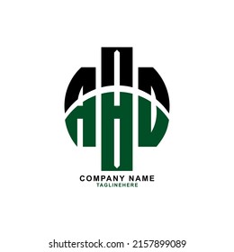 ABO Three letter logo design with white background