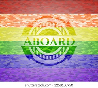 Aboard lgbt colors emblem 