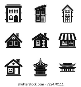 Abode icons set. Simple set of 9 abode vector icons for web isolated on white background