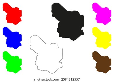 Abohar city (Republic of India, State of Punjab) map vector illustration, scribble sketch Abohar map