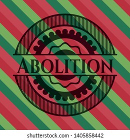 Abolition christmas emblem background. Vector Illustration. Detailed.