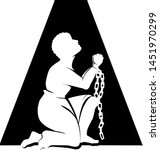 A for Abolition Of Slavery. Abolition Of Slavery Amendment. Slavery Picture. Towards Freedom. Man In Chains. Slave Owners. Vector Figure. Strong Man. Will To Live. 