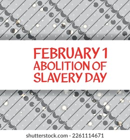 Abolición del Día de la Esclavitud. Diseño adecuado para carteles y pancartas de tarjetas de felicitación