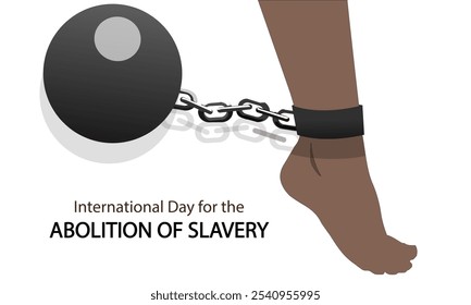 Día Internacional de la Esclavitud Abolición, ilustración de Arte vectorial.