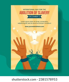 Abolition of Slavery Social Media Landing Page Cartoon Hand Drawn Templates Background Illustration