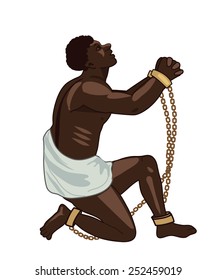 Abolition of slavery vector illustration.Towards Freedom. Vector illustration of International Day for the Remembrance of the Slave Trade. Slave owners. Exemption. Pressure. Slave.