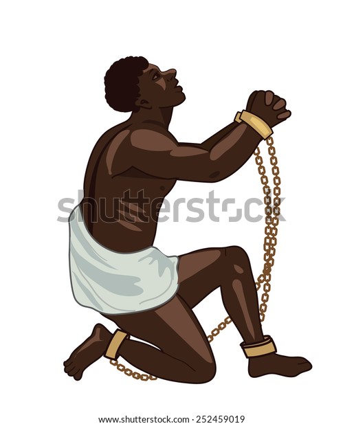 奴隷制度の廃止のベクターイラスト 自由へ 奴隷貿易の記憶に関する国際デーのベクターイラスト 奴隷所有者 免除 圧力 奴隷 のベクター画像素材 ロイヤリティフリー