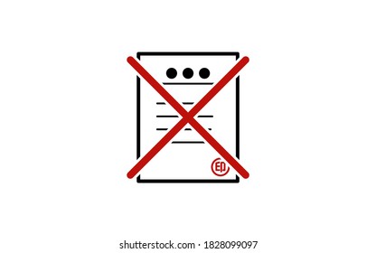 Abolition of stamping Image illustration of de-hanko - Translation: mark