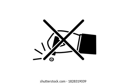Abolition of stamping Image illustration of de-hanko - Translation: mark