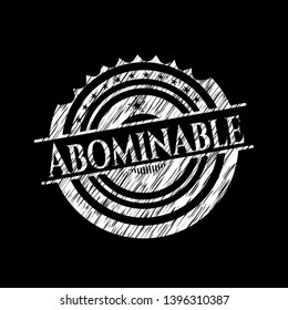 Abominable chalk emblem. Vector Illustration. Detailed.