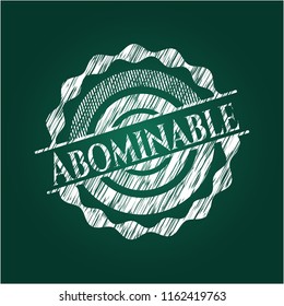 Abominable chalkboard emblem