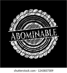 Abominable on blackboard