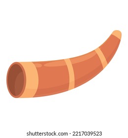 Vector de dibujos animados de iconos de flauta de origen. Arte étnico. Persona africana