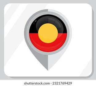 Aborigin Map Location Flag Icon
