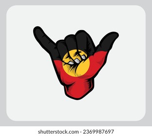 Aborigin Shaka Hand Good Vibes Flag