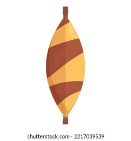 Aborigine-Schild Symbol-Cartoon-Vektorgrafik. Stammeskunst - Nationales Totem
