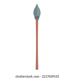 Aborigin spear icon cartoon vector. Tribal art. National native