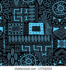 Aboriginal art background - indigenous African patterns seamless texture