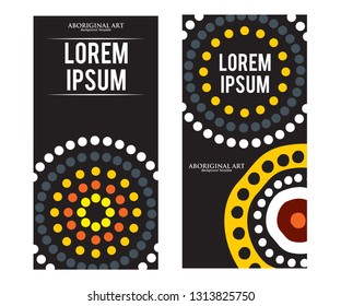 Aboriginal art background template