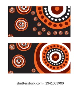 Aboriginal art background template