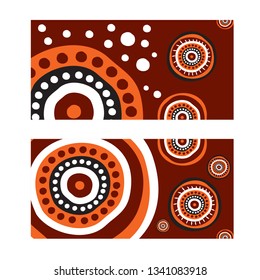 Aboriginal Art Background Template