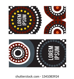 Aboriginal art background template