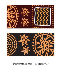 Aboriginal art background template
