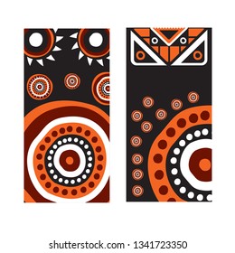 Aboriginal art background template traditional style