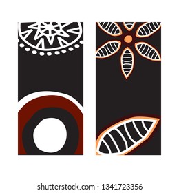 Aboriginal art background template traditional style