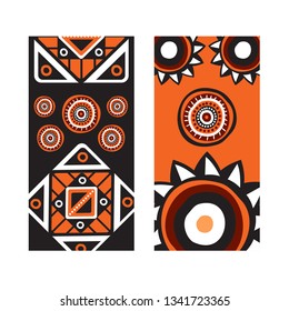 Aboriginal art background template traditional style