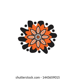 Aboriginal art dots painting icon logo design