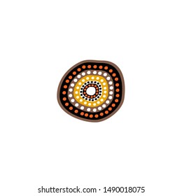 Aboriginal Art Dots Painting Icon Logo Stock Vector (Royalty Free ...