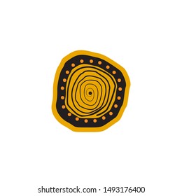 Aboriginal art dots painting icon logo design vector template