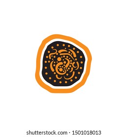 Aboriginal art dots painting icon logo design illustration template