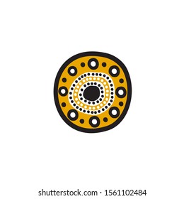 Aboriginal art dots painting icon logo design inspiration vector template