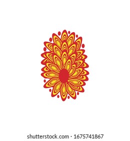 Aboriginal art dots painting icon logo design vector template