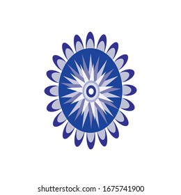 Aboriginal art dots painting icon logo design vector template