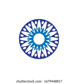 Aboriginal art dots painting icon logo design vector illustration template